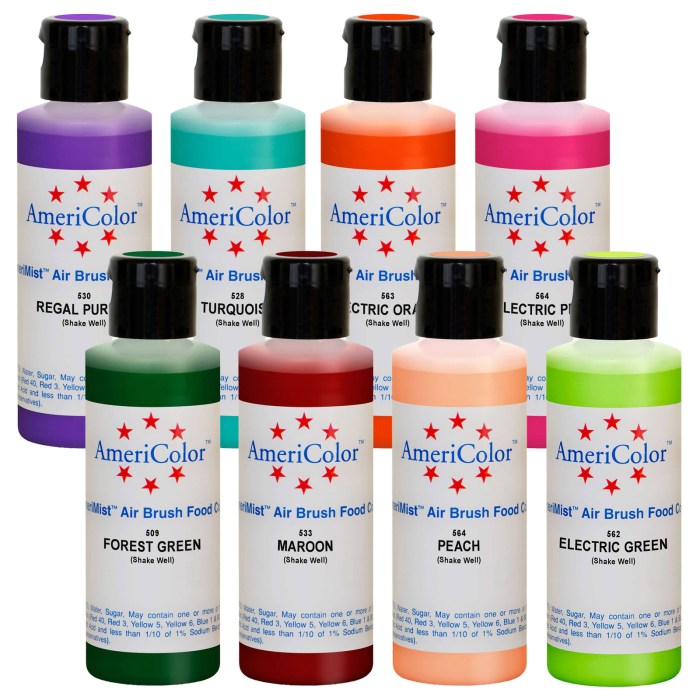 Americolor food coloring exotic amerimist oz decorating cake paint set