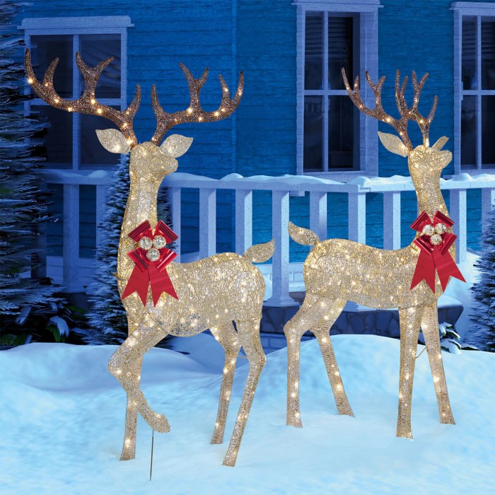 Outdoor christmas decor reindeer