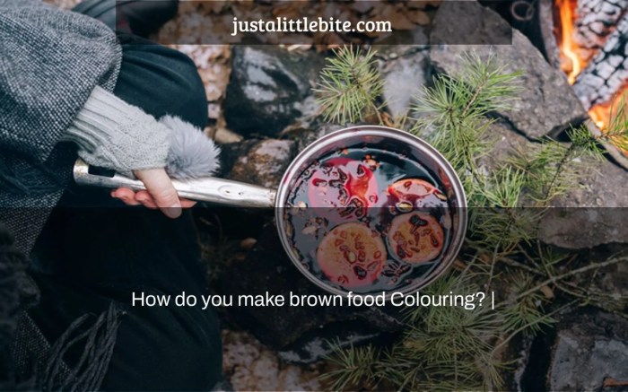 What food coloring make brown