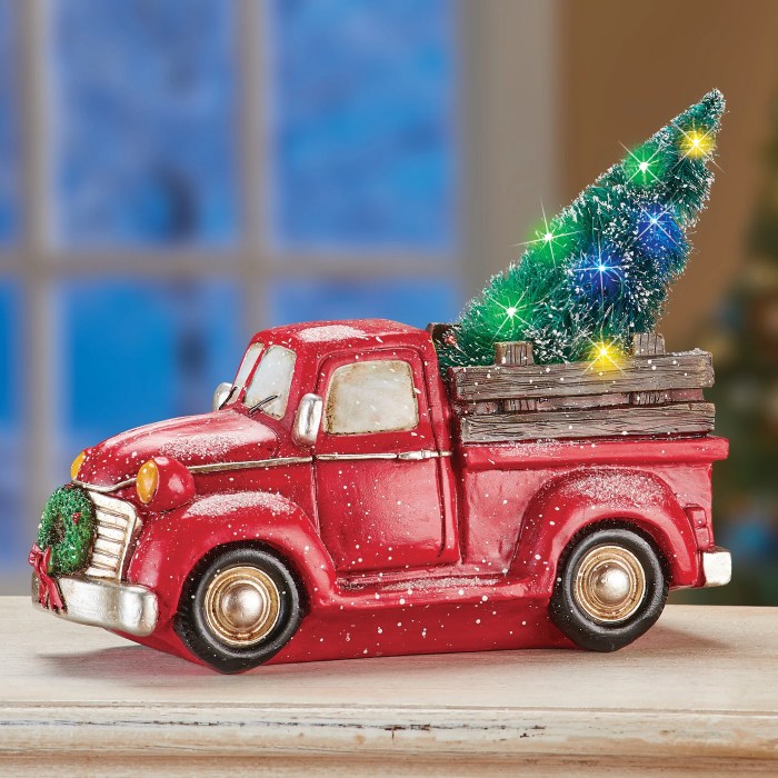 Red truck decor christmas