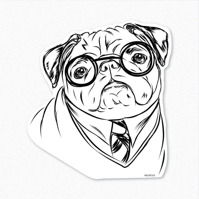 Animal coloring pages pug