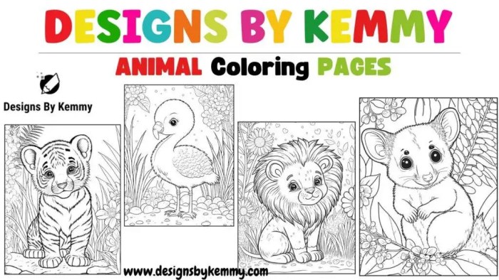 Animal coloring pages for older children