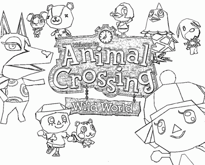 Animal crossing coloring pages free