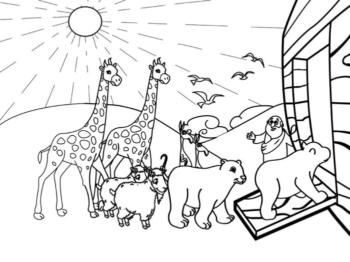 Noah's ark animals coloring pages