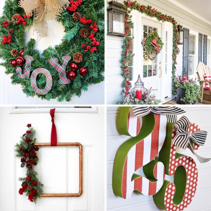 Christmas decor at door