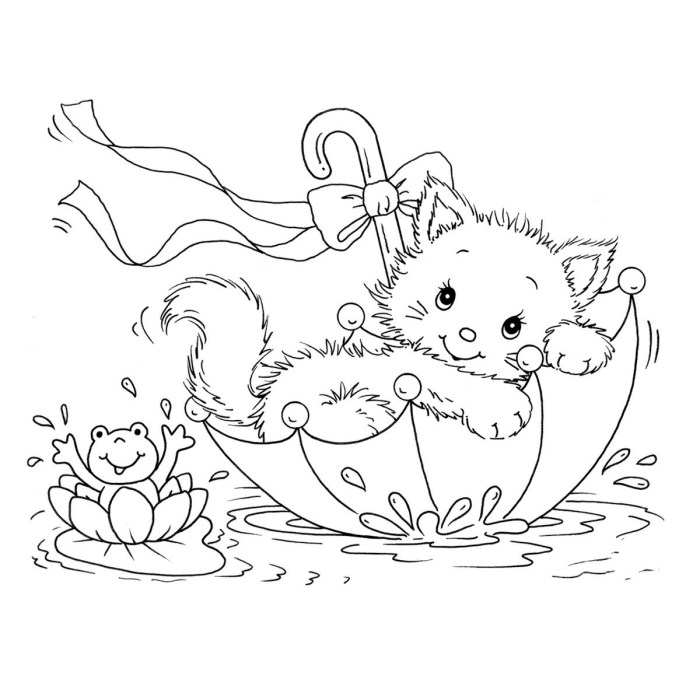 Animal coloring pages cats