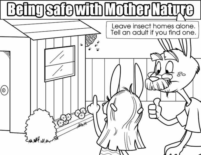 Animal safety coloring pages