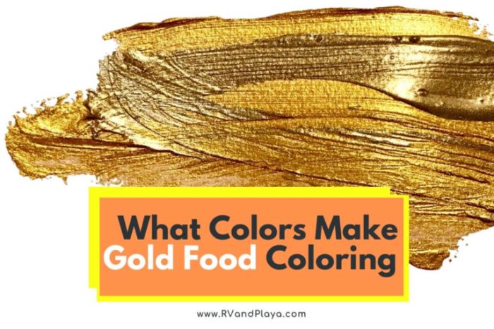 How do you make gold food coloring