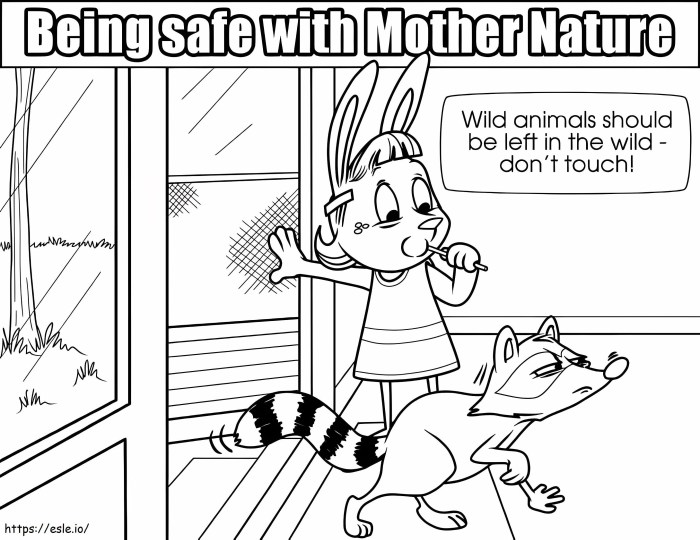 Animal safety coloring pages