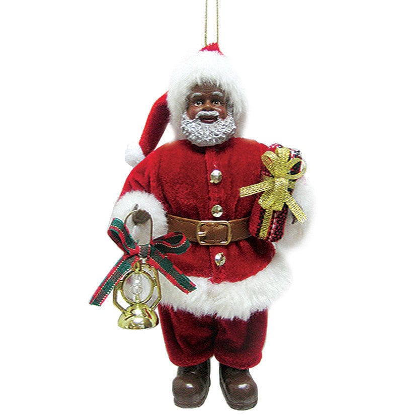 Black santa christmas decor