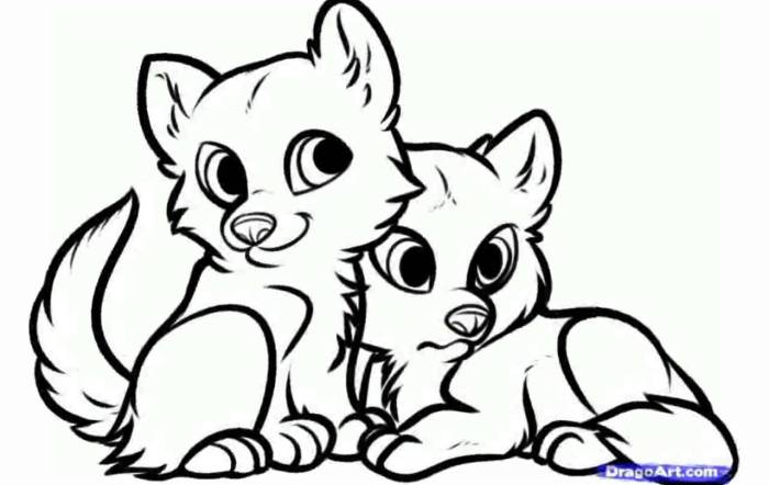 Cute anime puppy coloring pages