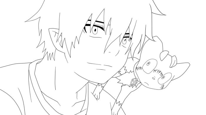 Coloring pages of male anime