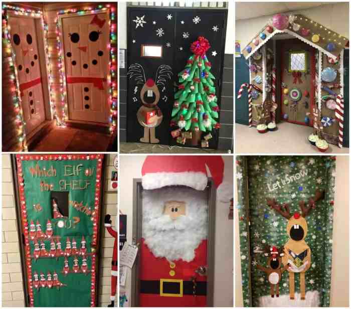 Christmas classroom door decor