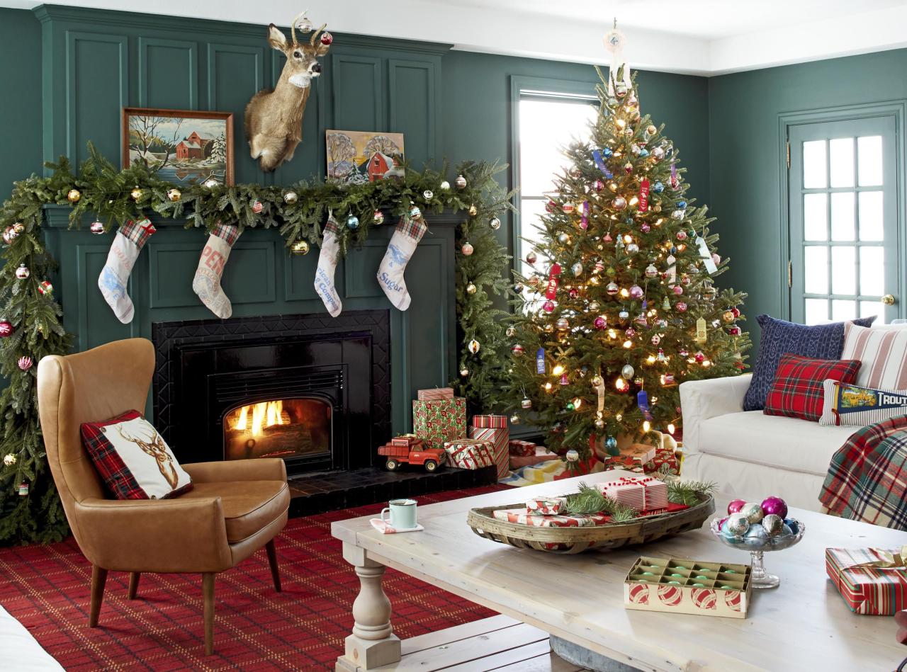 Christmas living room decor