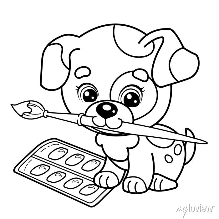 Dog anime coloring pages