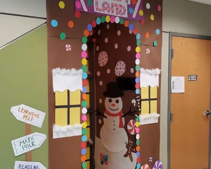 Christmas classroom door decor