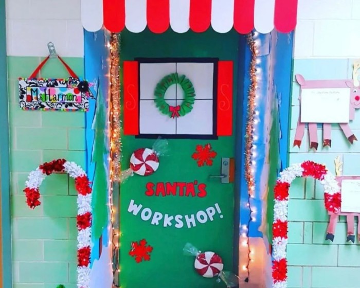 Christmas classroom door decor