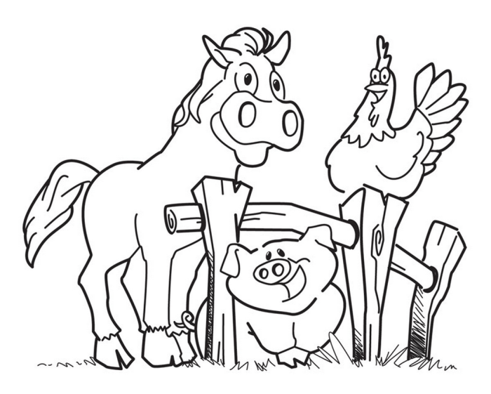 Animal farm coloring pages