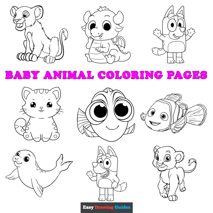 Cute animal coloring printouts