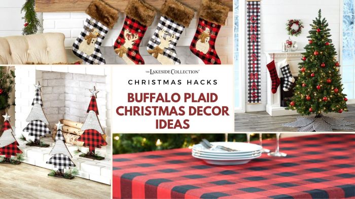 Buffalo plaid christmas decor ideas