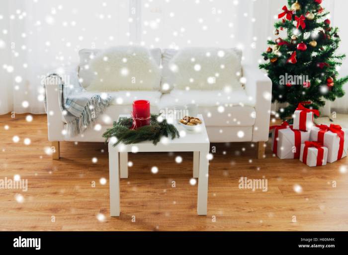 Sofa table christmas decor