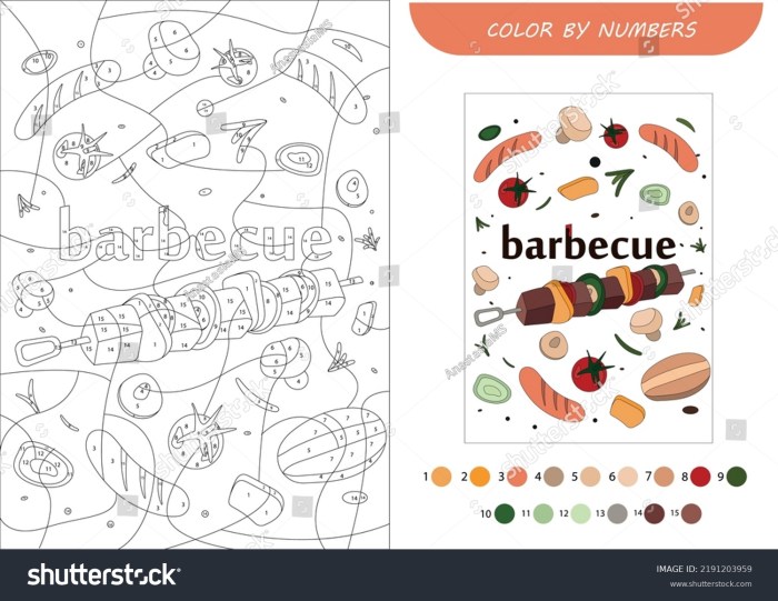 Food coloring by number