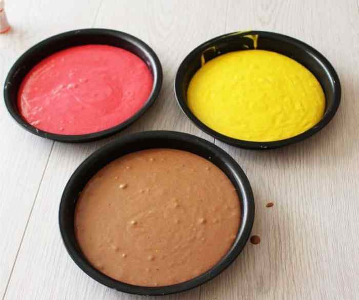 Adding food coloring to yellow cake mix