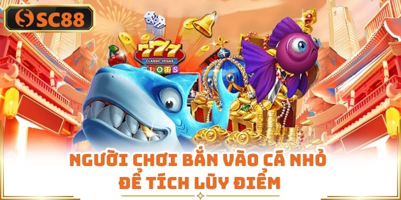 Người chơi bắn vào cá nhỏ để tích lũy điểm 